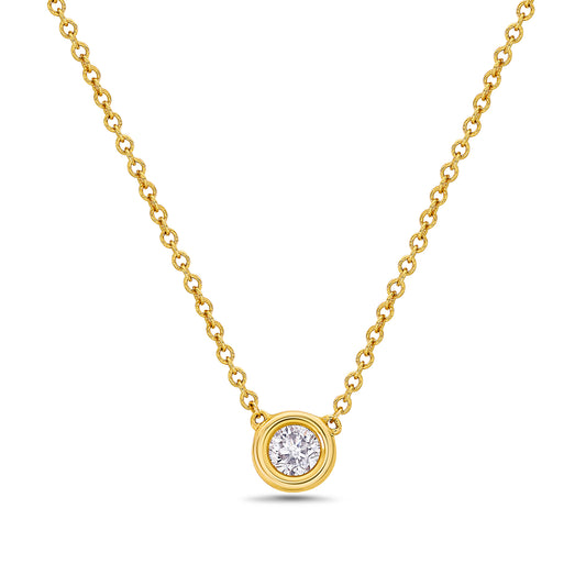 Bezel Diamond Pendant