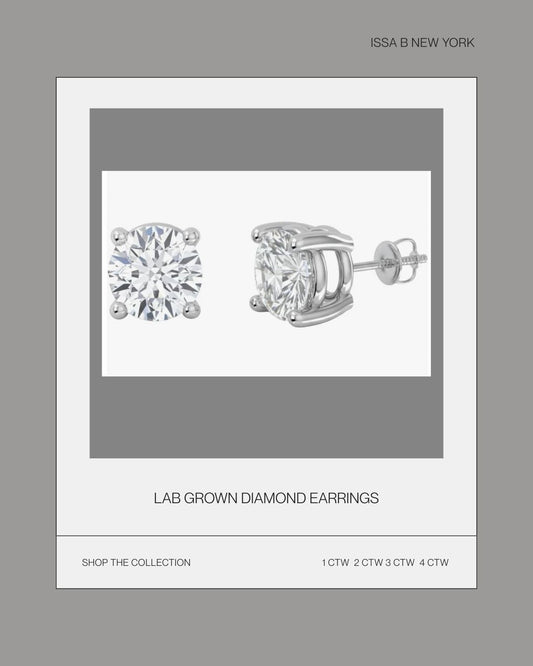 2 CTW LAB GROWN DIAMOND CLASSIC STUDS - MADE TO ORDER